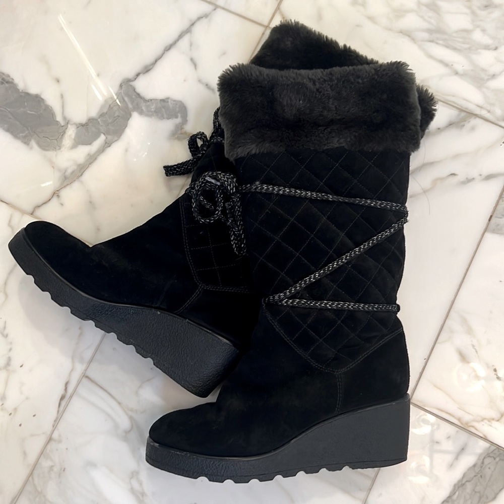 Marc Jacobs shearling lined suede boot